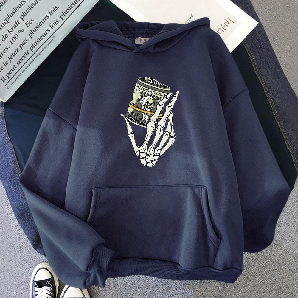 Money Roll 100 Hundred Dollar Hoodies Long Sleeve Male Sweatshirts High Street Streetwear Women Casual Mens