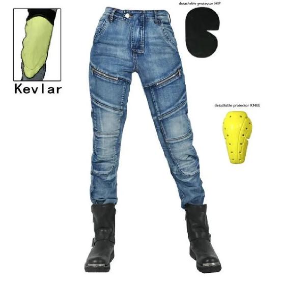Motorcycle jeans Womens pantshigh elastic motorcycle riding rider pants Racing pants with protective