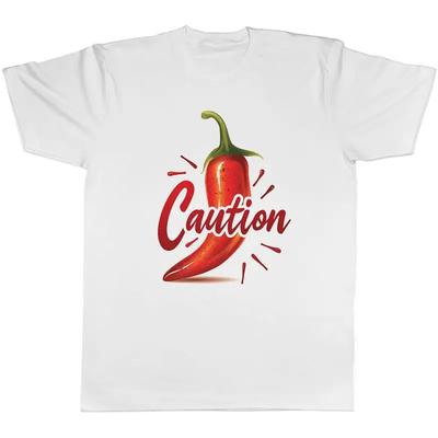 Vorsicht Rot Glühend Chili Herren T-Shirt Lustiges T-Shirt Geschenk
