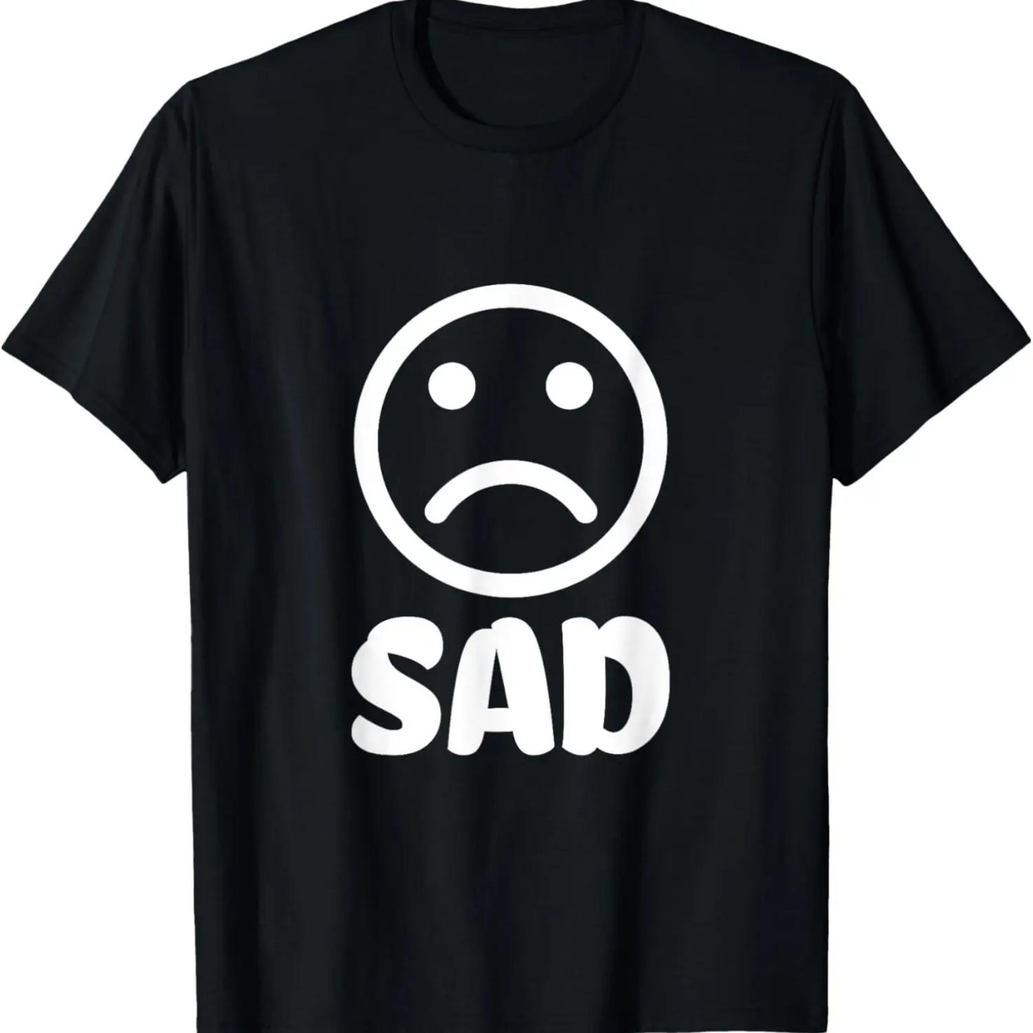 Sad Face T-shirt T-Shirt S чёрный