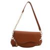 Women's Half-Moon Saddle Bag with Chain Strap - 2025 Spring/Autumn Collection, Crossbody or Single Shoulder Style with Wide Strap