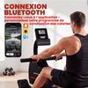 Magnetic Rowing Machine, Bluetooth, Kinomap and Zwift, 16 Resistance Levels, 135 x 42 x 72 cm, Red