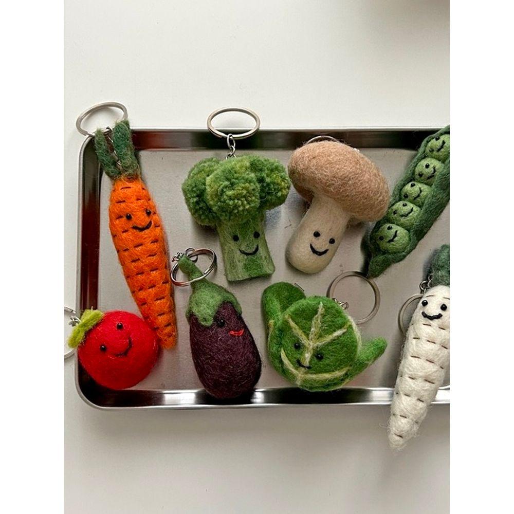 Elegant Table Veggie Friends Keyring 13 Types Keychain Handmade Doll