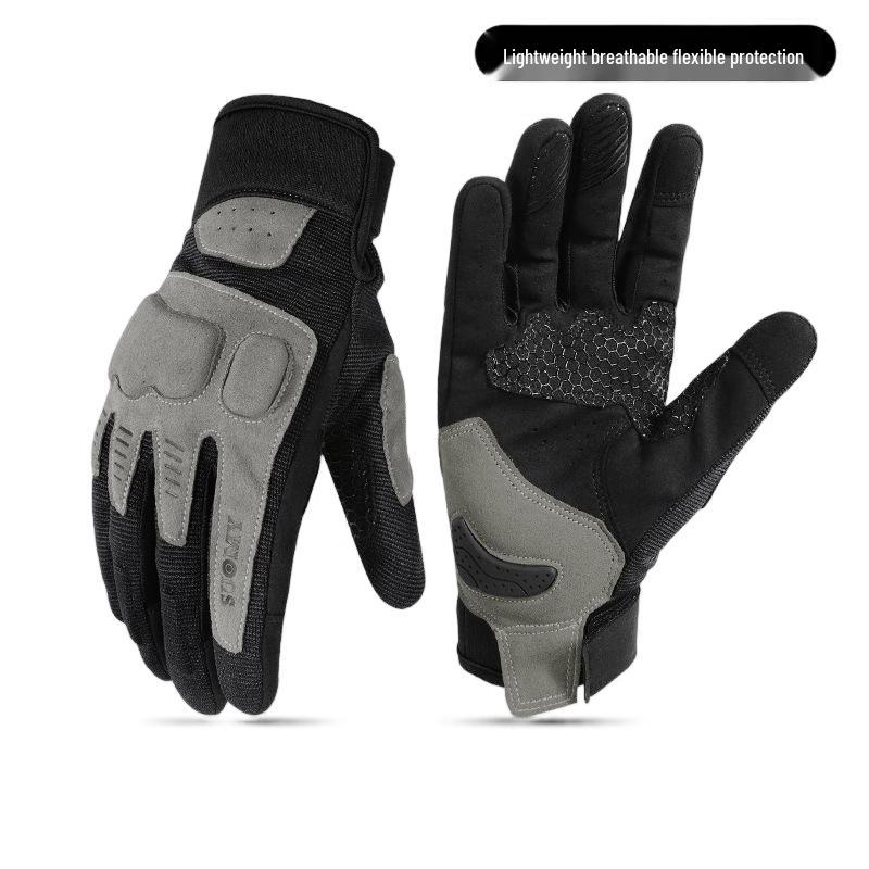 Vintage Breathable Mesh Motorcycle Riding Gloves