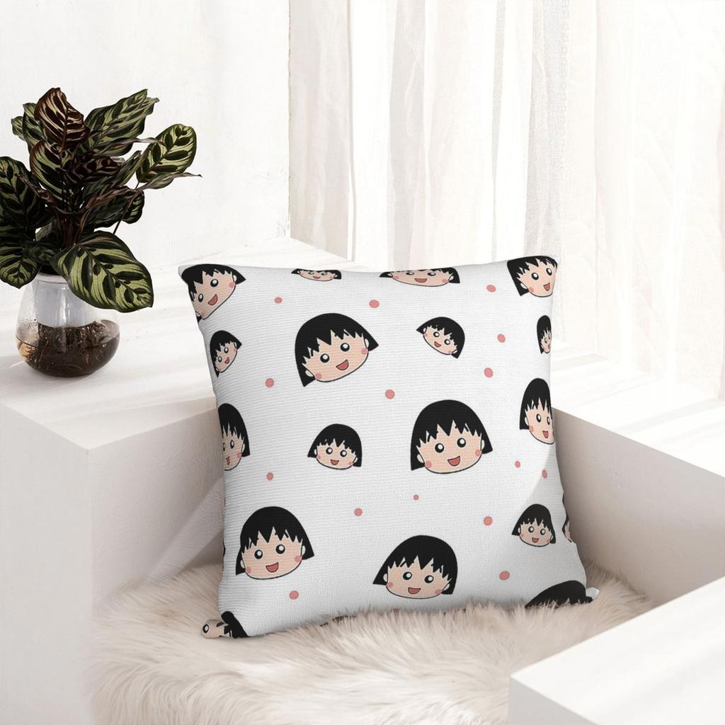 Federa Cuscino Quadrata Chibi Maruko Chan Copricuscino Federa Cuscino Copricuscino da Lancio per Casa Camera da Letto Auto