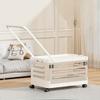 Storage Box Foldable with Sealed Lid And Wheels Transparent Stackable Household Living Room Waterproof Book Case Toy Organizer