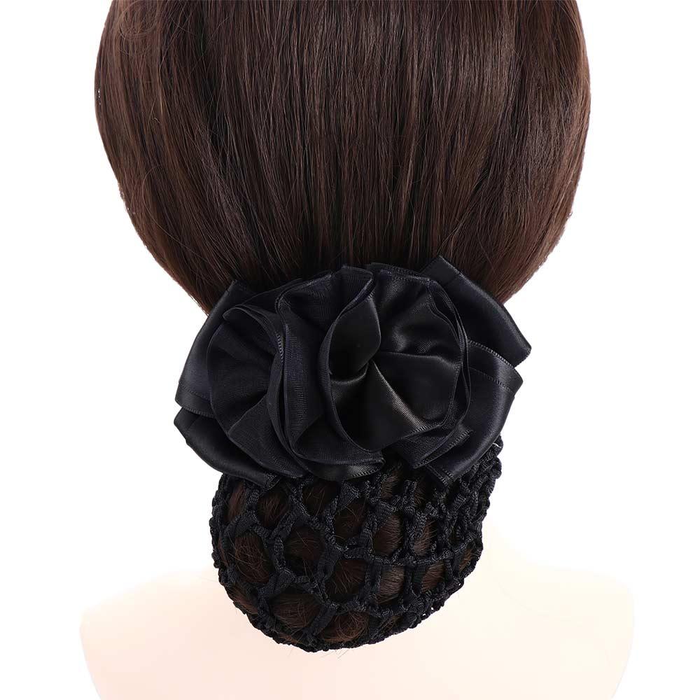 For Girls Female Headwear Floral Spring Clip Hairgrips Cover Net Korean Bun Snood Ponytail Clip
