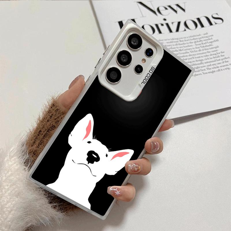 Bull Terrier Dog Cute Puppies Soft Phone Case for Samsung Galaxy S24 S25 FE S26 Edge S23 Ultra S22 Plus S21 + Shockproof Cover B