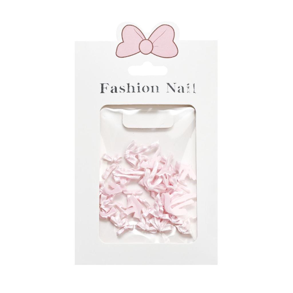 3D White Sculpted Butterfly Bow Nail Art Decoration