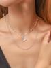 New Shiny Butterfly Necklace Ladies Exquisite Double Layer Clavicle Chain Necklace Jewelry for Ladies Gift