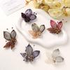 Korean-style Copper Wire Handcrafted Light Luxury Crystal Butterfly Diy Hair Clip, Gradient Top Clip, Spring Clip