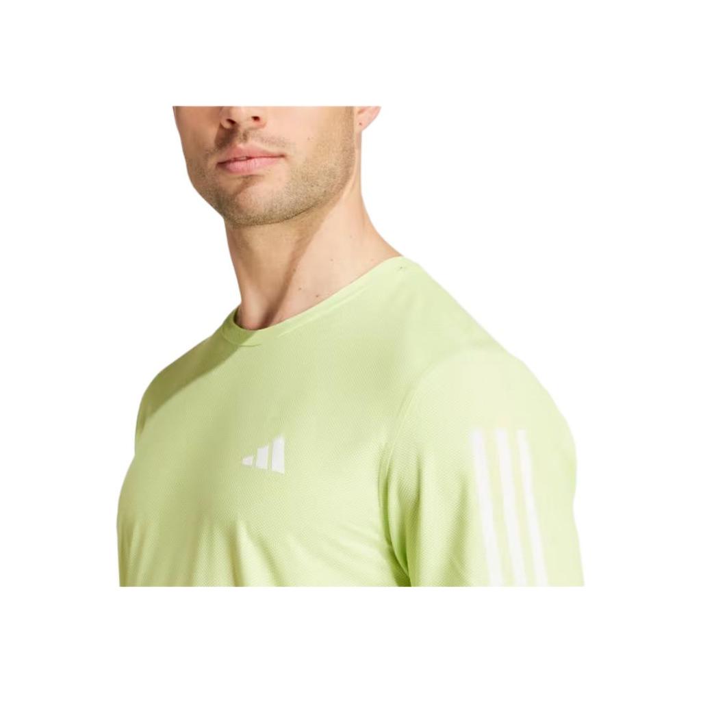 Adidas Own The Run Crew Neck Solid Color Casual Short Sleeve T-Shirt Men Tops Pulse-Lime IV5405