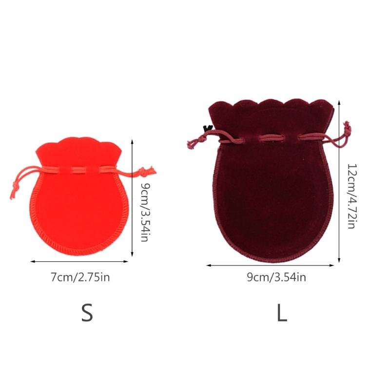 10 szt. Mini Kostki do Biżuterii Torebka na Karty Torebka na Prezenty Woreczek ze Sznurkiem Torebka do Wróżb Runami Torebka na Karty Tarota Woreczek Flanelowy do Przechowywania Kart do Gry