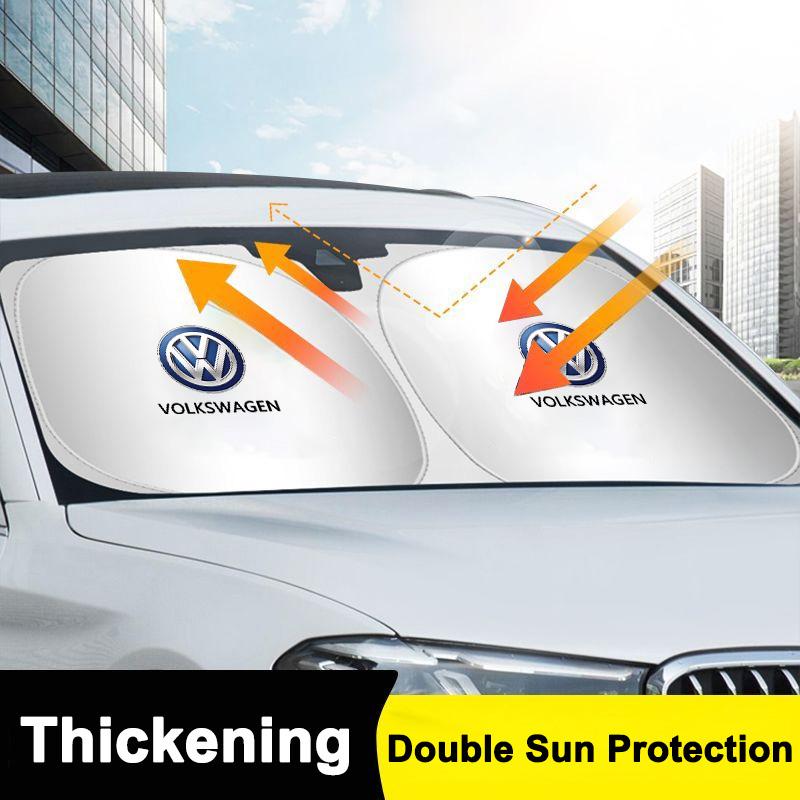 HAT1 Sun Shade Visor UV Car Windshield Protection Shield For VW Volkswagen Golf Polo Passat Touran CC Jetta MK3 MK4 MK5 GTD GTI SR32
