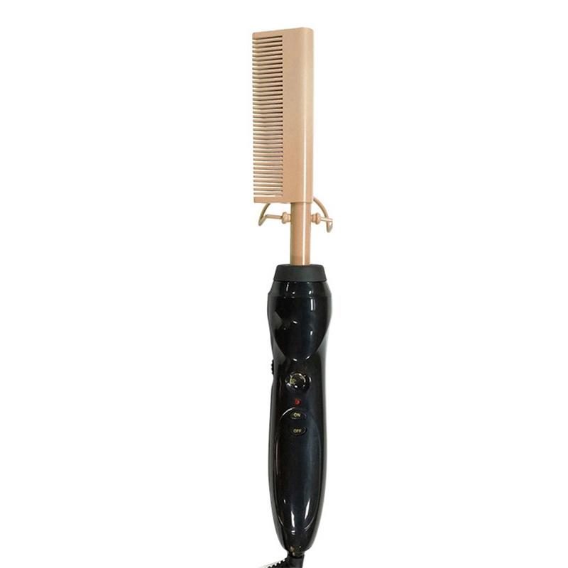 Masterlee Custom Logo Hot Hair Comb Professional Hair Straightener Electric Copper Heater Comb