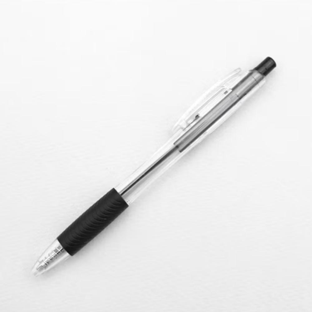 Clip-Type Black Ballpoint Pen 0.7mm 8EA