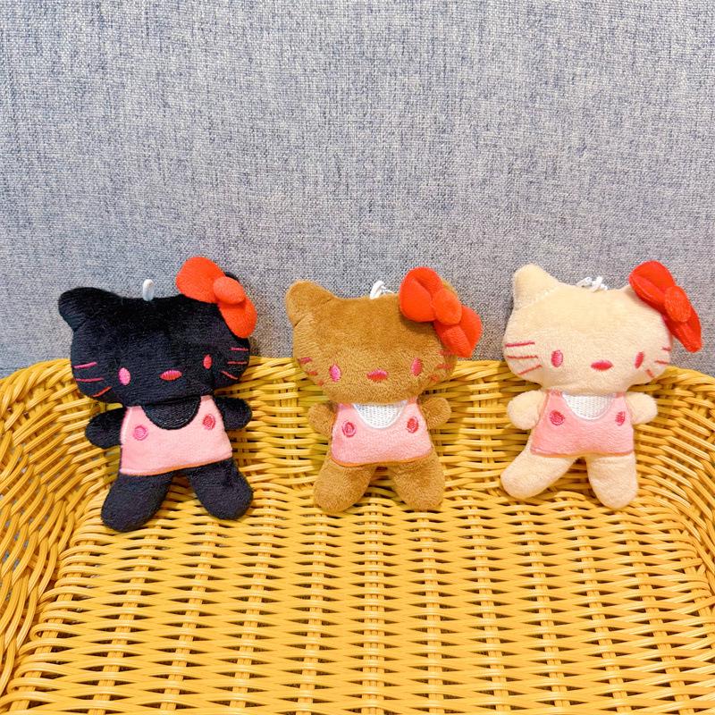 Bowknot KT Cat Plush Doll Pendant: DIY Accessories for Clothing, Bags, Shoes & Hats