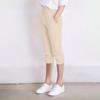 Women's Loose Casual Cotton Linen Thin Solid Color Home Pants Cropped Pants