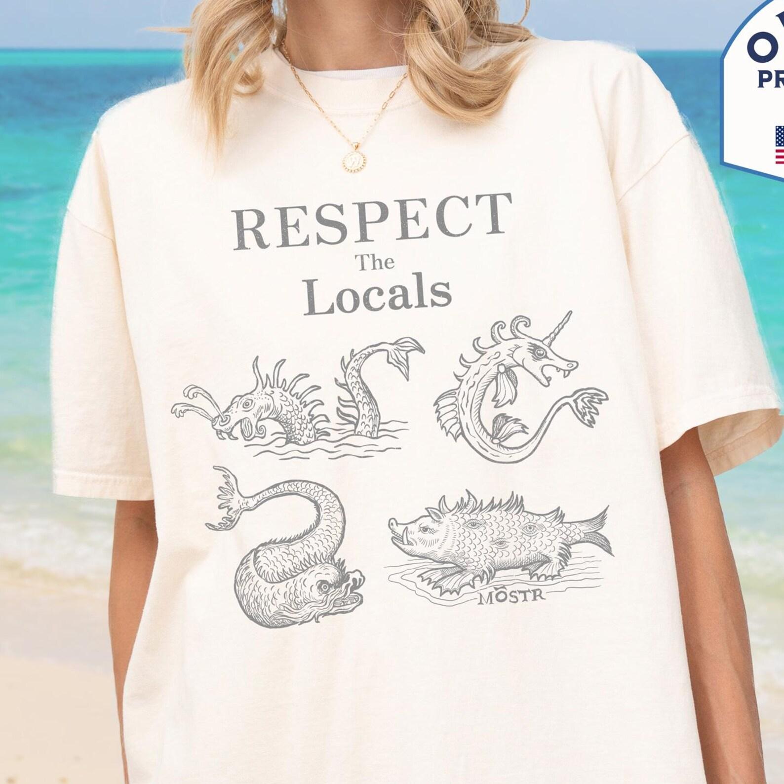 Respect The Locals Shirt: Vintage Marine Biology Tee 4XL