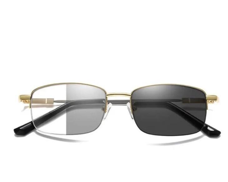 Fashion anti-blue reading glasses for the elderly reading glasses New half-frame ultra-light memory titanium alloy reading glasses