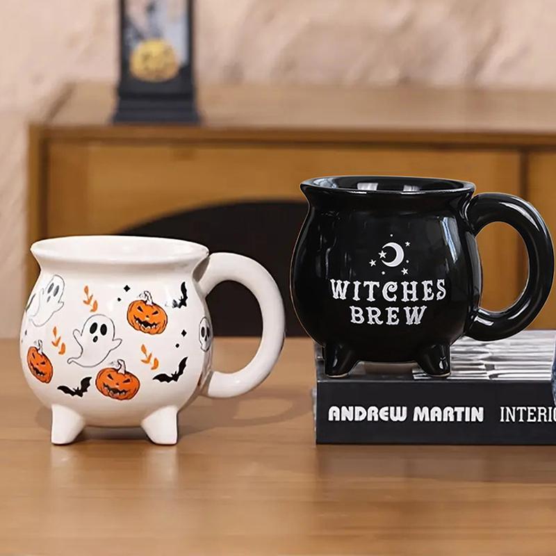 Halloween Wizard Magic Jar Ceramic Mug Decorative Ornament Pumpkin Ghost Afternoon Tea Breakfast Milk Cup Halloween Gift