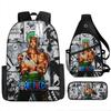 ONE PIECE Cartoon Animation Primary School Third or Fourth Grade Light Burden Reduction Primary and Secondary School Students Storage Bag Storage Bag