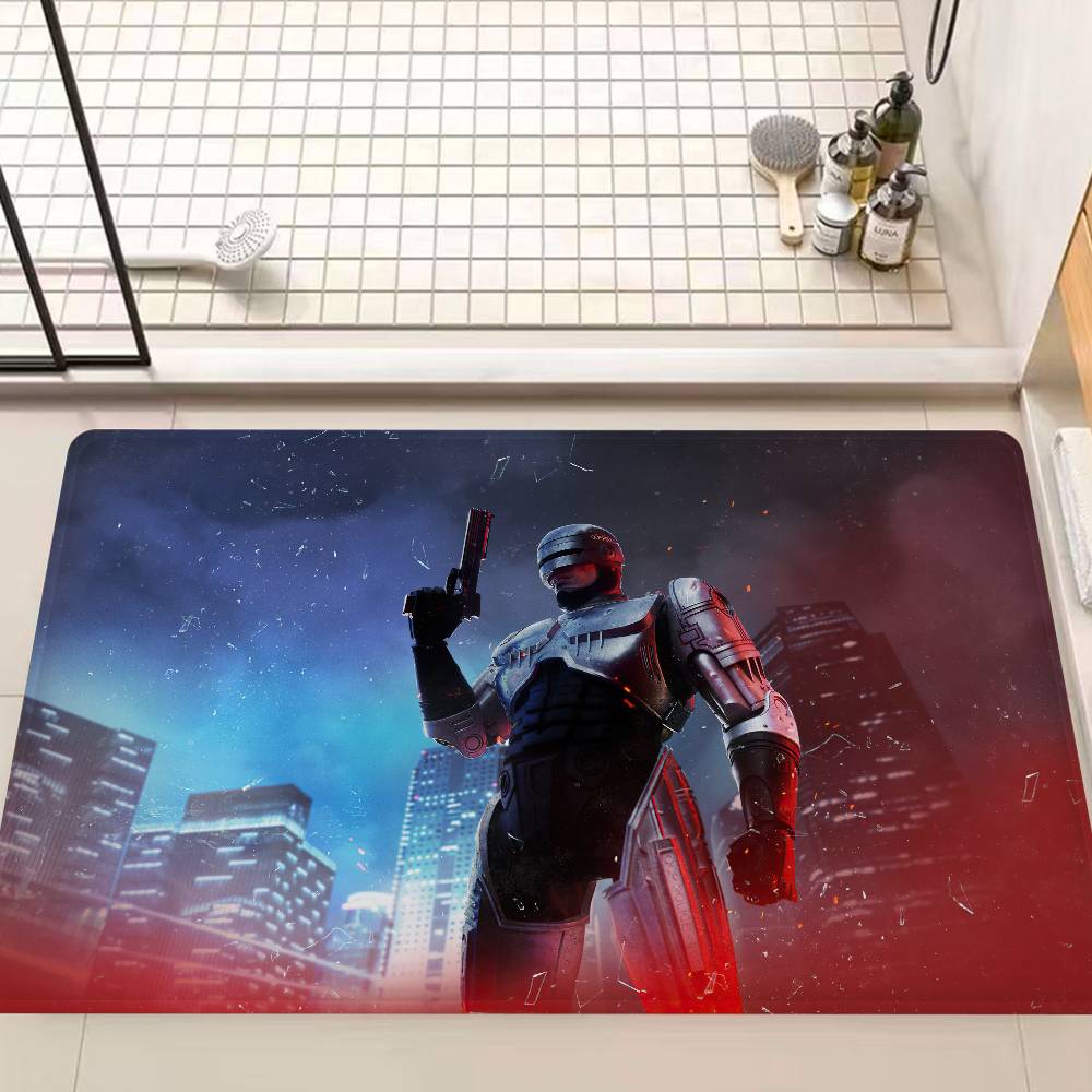 Actionfilm R-Robocop Badezimmermatte Kinderzimmer Schlafzimmer Dekoration Balkon Rutschfeste Fußmatte Wohnzimmer Willkommensteppich