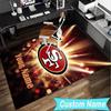 Custom Name Rug San Francisco Football Area Rug Suitable for Indoor And Outdoor,Carpets for Homes, Offices,Living Rooms,Home Decor,Christmas Gift