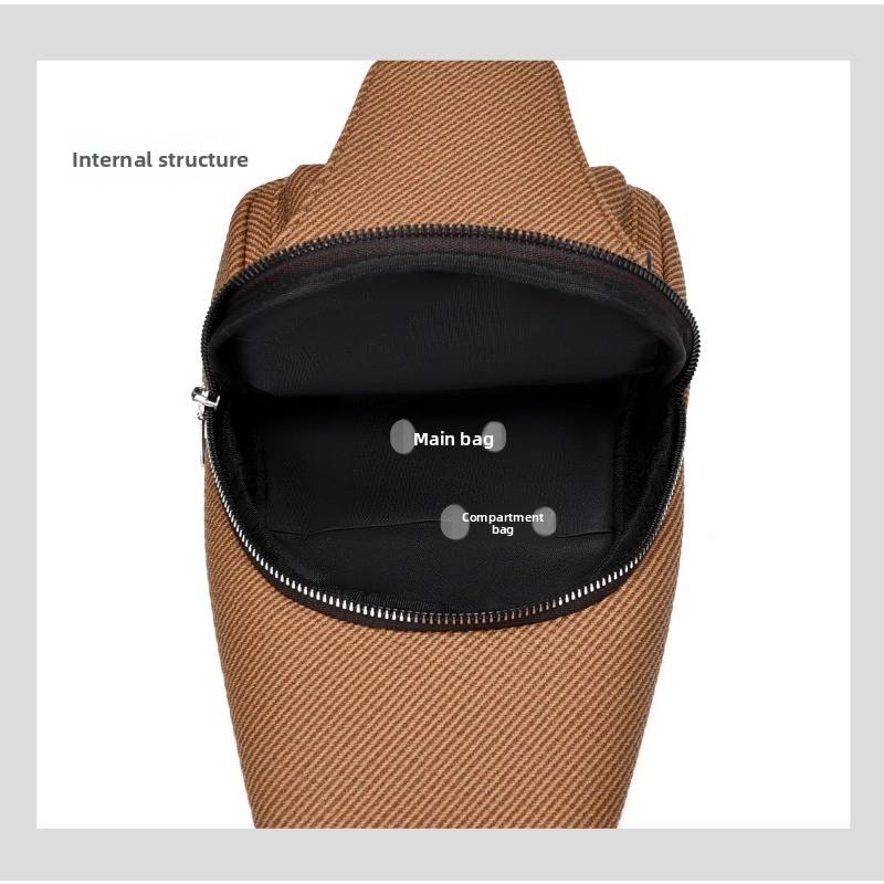 New Men's Fashion Crossbody Bag PU Leather Chest Bag, Handbag,Adjustable Shoulder Strap for Travel & Outdoor Activities