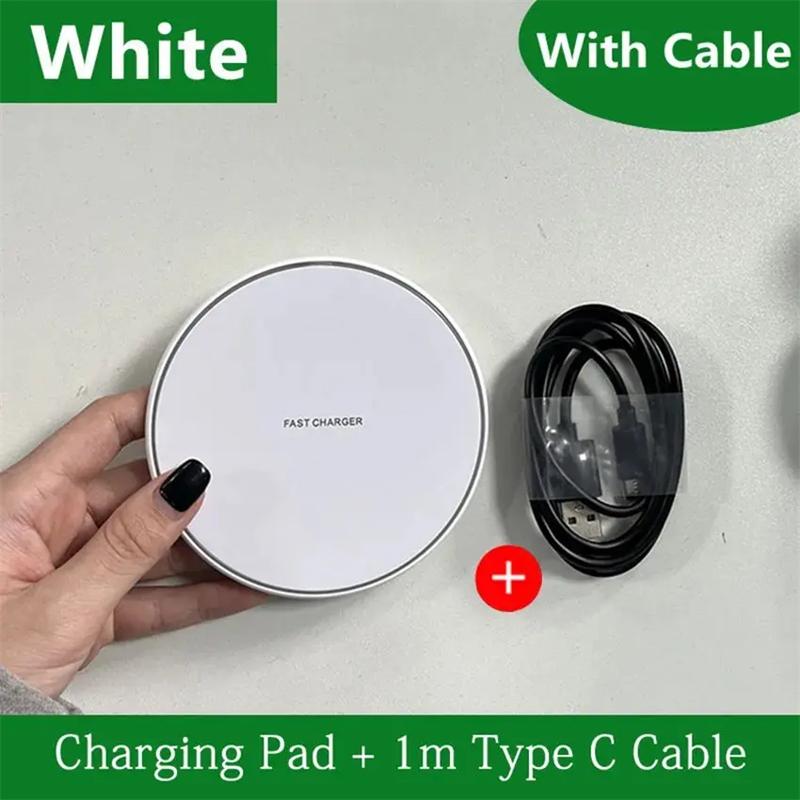 30W Wireless Charger For iPhone 16 15 14 13 12 Pro Max Induction Fast Charging Pad Dock Station For Samsung Galaxy S25 Ultra Xiaomi Huawei
