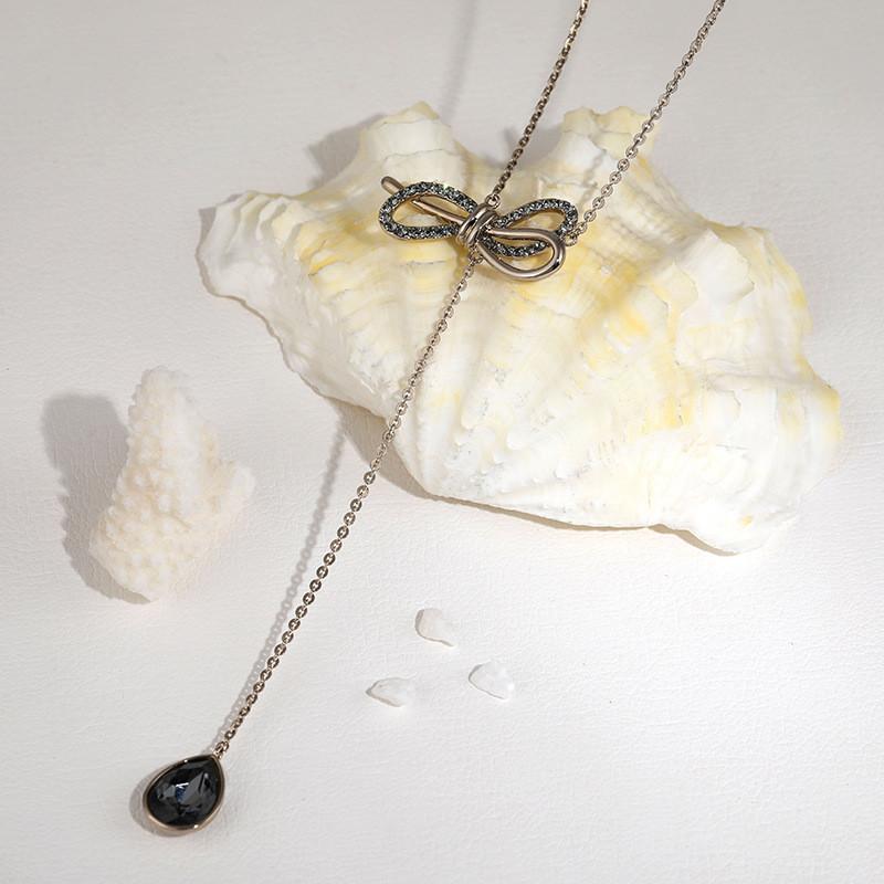 

Женское стильное ожерелье с бантом из премиальной титановой стали с шикарными кисточками Coffee Gold