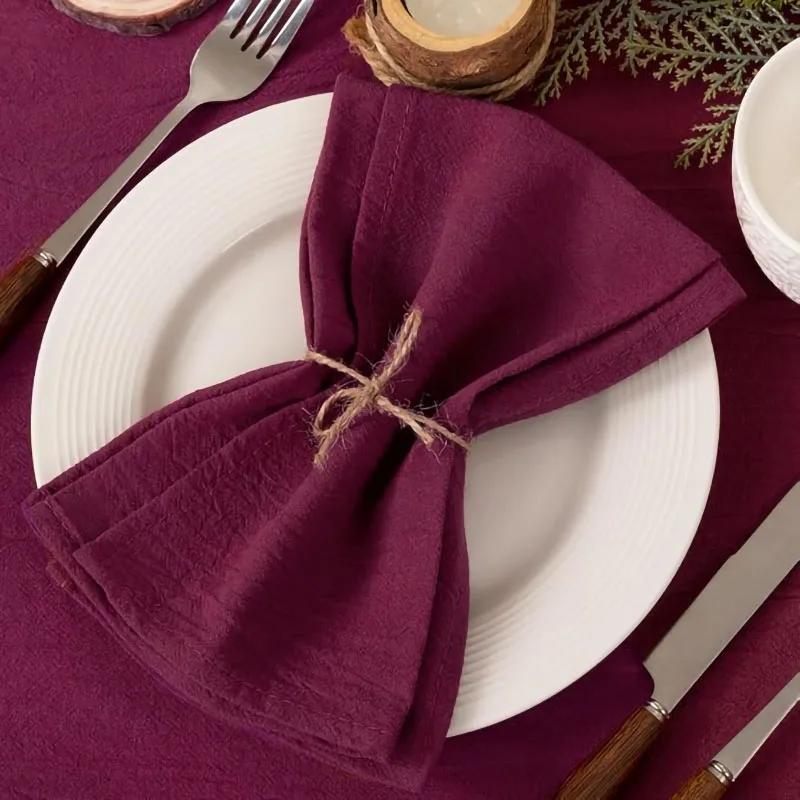 4PCS 30X45CM Cloth Napkins 100% Cotton Fabric Dinner Kitchen Towels Table Design Mat Weddings Baby Shower Christmas Decoration