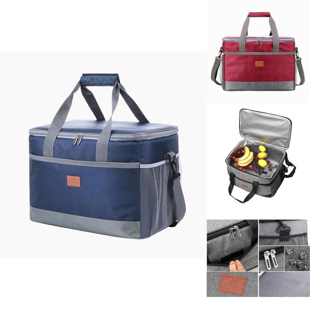 Large Capacity Thermal Lunch Box Bag 900d Frosted Oxford Cloth High Thickness Pearl Cotton Lining