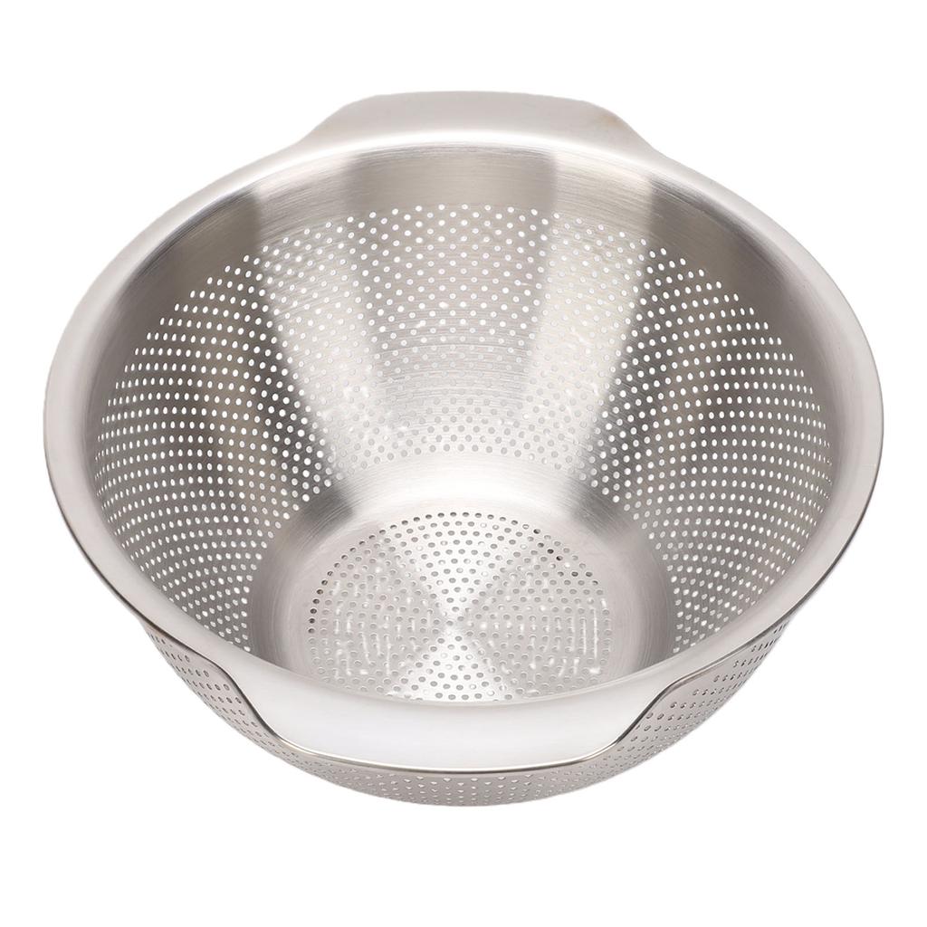 Stainless Steel Colander Strainer Dense Holes Kitchen Gadget Food Strainer Basket with Handle for Washing Vegetables