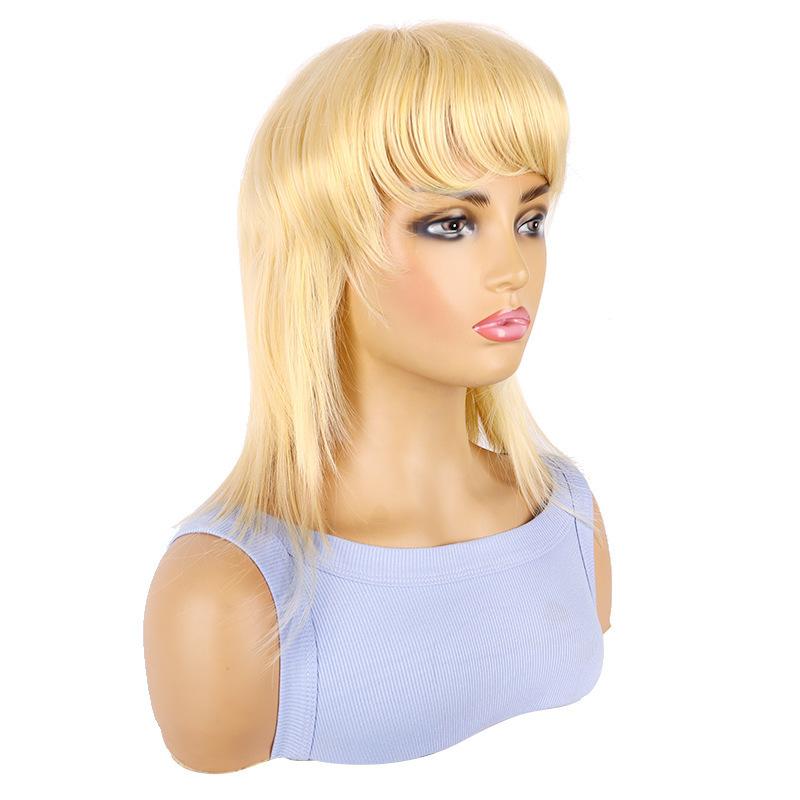 European and American wigs Women's short gold elf wigs PixieCut personalized short hair cover
