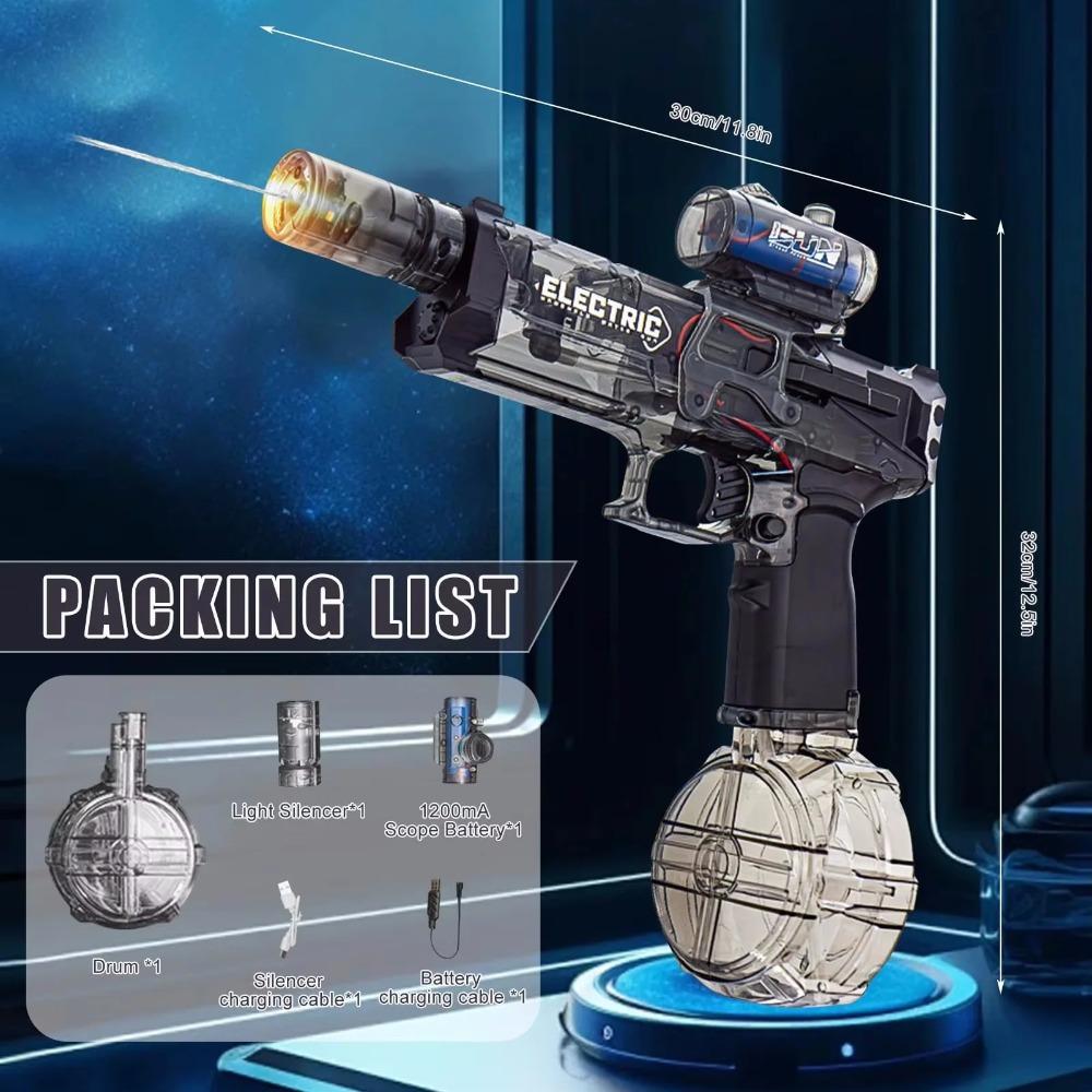 MK3 Simulation Shooting Flames Electric Water Gun Self Absorbent Water Automatic Continuous Water Guns Kids Summer Outdoor Toys