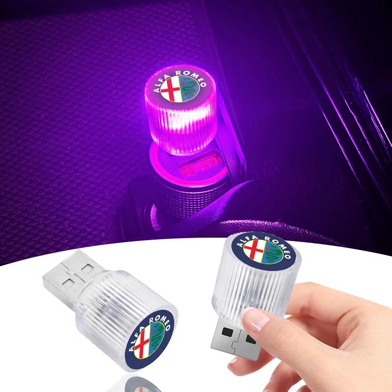 Car USB Car Interior LED Car Atmosphere Lighting For Alfa Romeo 159 147 156 166 Giulietta Giulia Mito Stelvio Brera Spider