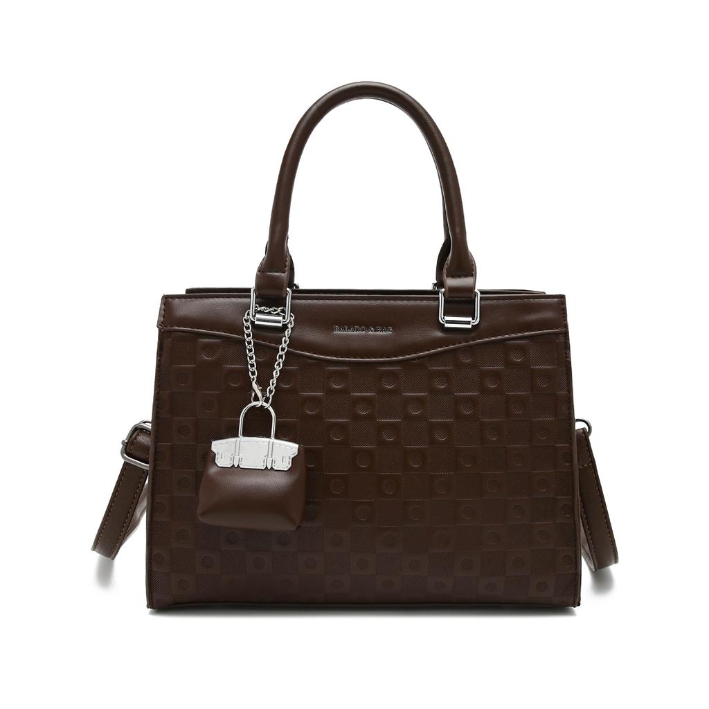 Women'S Bag Handbag Fashionable Texture Embossed Large Bag Simple Large Capacity Shoulder Messenger Bag