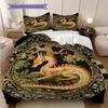 Medieval Gothic Fantasy Dragon bedding, duvet cover, pillowcase, home decoration, birthday gift (1 * duvet cover+2 * pillowcase, coreless)