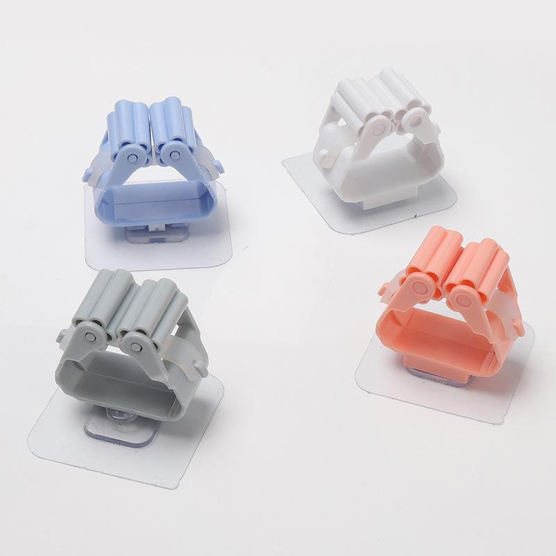 Seamless Wall-Mounted Mop & Broom Holder: Multifunctional, Load-Bearing Storage Rack