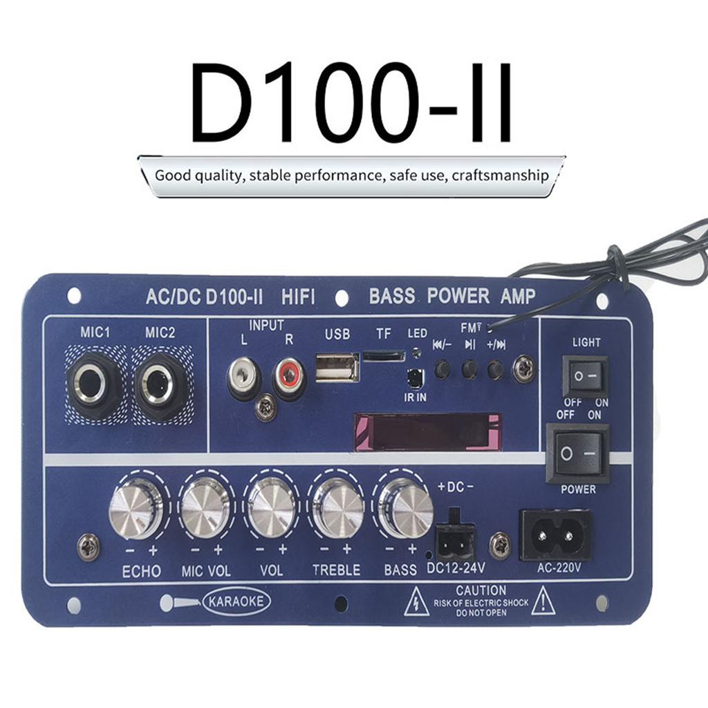 100W 12V-24V Sound Bluetooth-compatible Amplifier Board Subwoofer Preamplifier Digital Amplifier for Car Home Theater