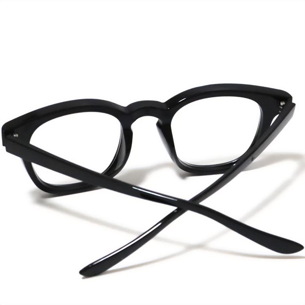 [Bliss Leather] Black X Clear Sunglasses Date Glasses Wellington Type