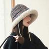 Knitted Hat for Women Retro Winter Thick Warm and Cold Proof Thickened Thermal Knitted Hats
