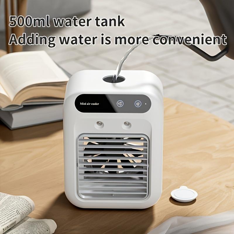 

USB Rechargeable Mini Air Conditioner Fan - Portable Desk Cooling Device with Lithium Battery, Wireless, And USB Charging for Home, Office