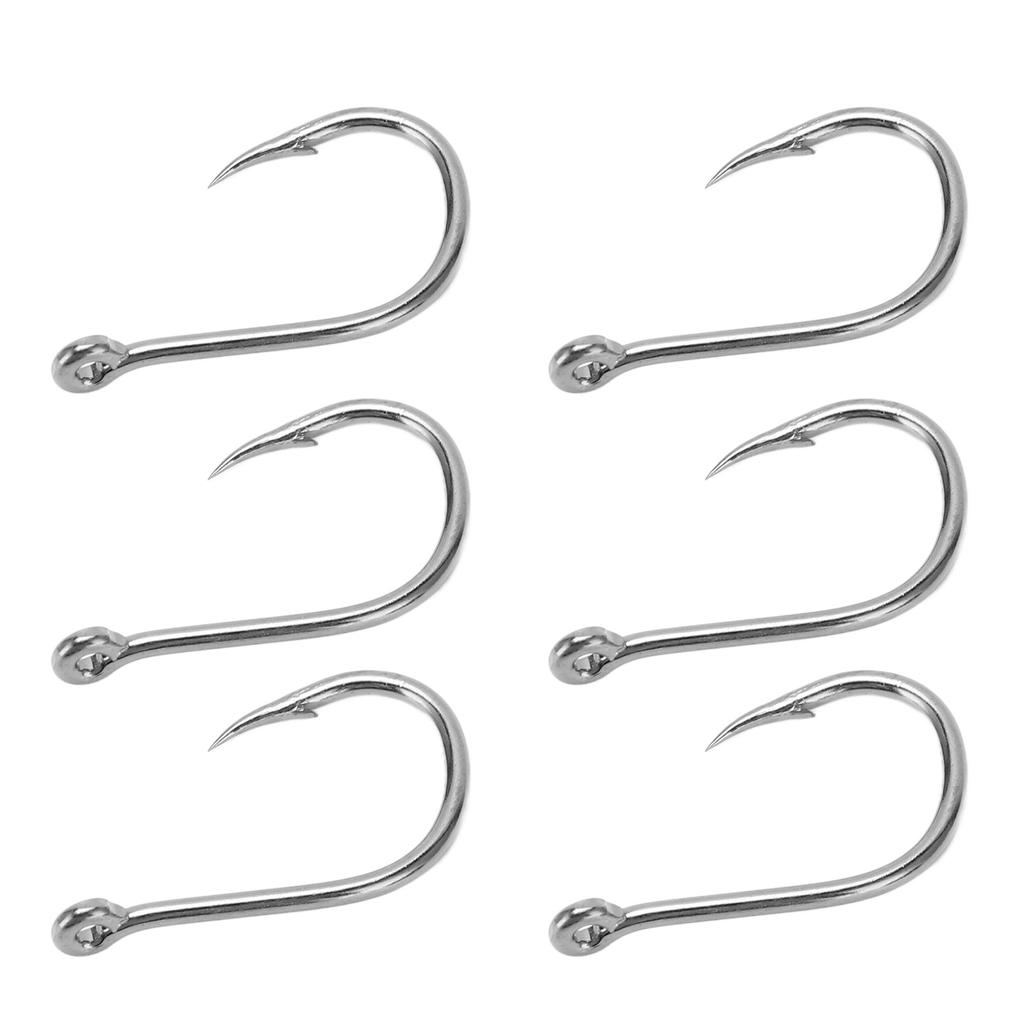 50Pcs Fishing Hook for Iseama Fish Hook Barbed Type High Carbon Steel with Hole for Outdoor ActivityType 8#