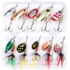 Ensemble de 101 Pièces Leurres de Pêche Spinner Baits avec Plume Hameçon Triple Queue de Coq Cuillère pour Bass Saumon Truite - Matériel de Pêche