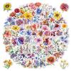 Flower Stickers 100 Laser Shiny Mobile Phone Kindle Waterproof Vinyl Vinyl Stickers
