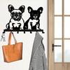 Metal Dog Wall Art 7 Hooks Bathroom Kitchen Organizer Rustproof Home Decor