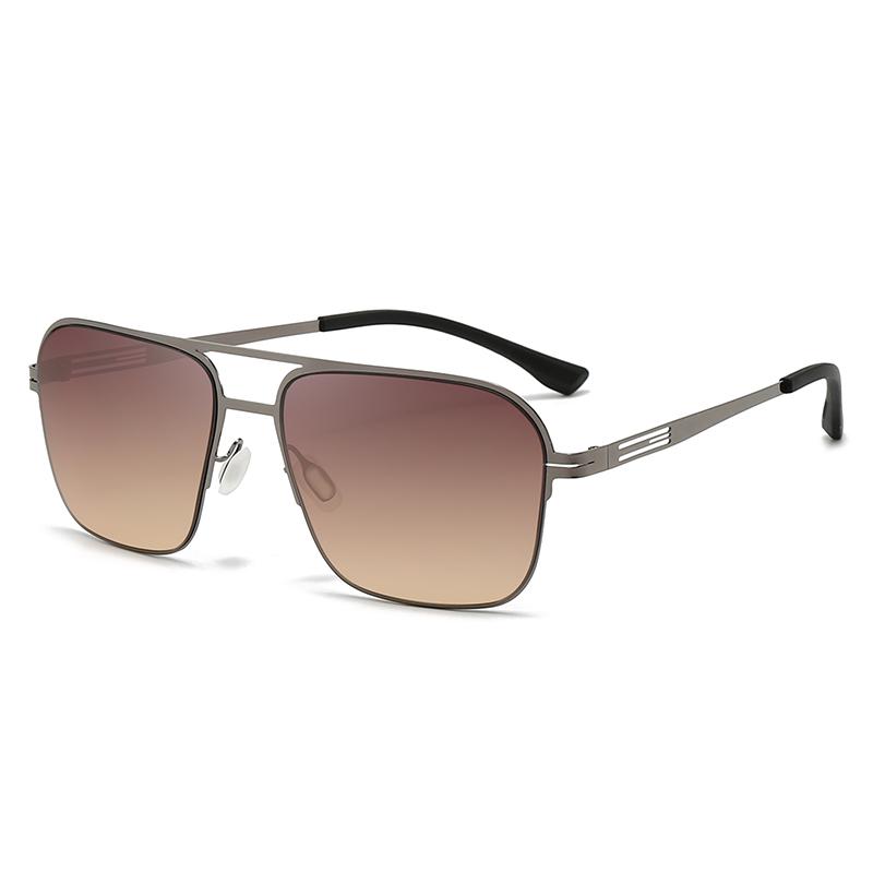 

Stainless Steel Double-barrel Men s Fashion Sunglasses,ultra-lightweight,high-end,sun-blocking Large Frame Sunglasses 5129