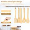 12Pcs Bamboo Cooking Utensils Set Non Stick Bamboo Spoon Spatula Enduring Kitchen Utensil Wooden Cooking Tools Mixing Set
